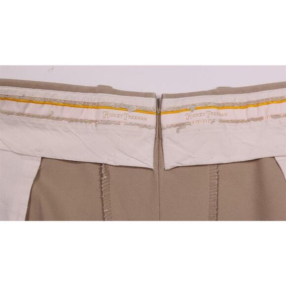 Hickey-Freeman Current Khaki Tan Flat Front Cotton Chino Pants Trousers 38x30 - Picture 6 of 7
